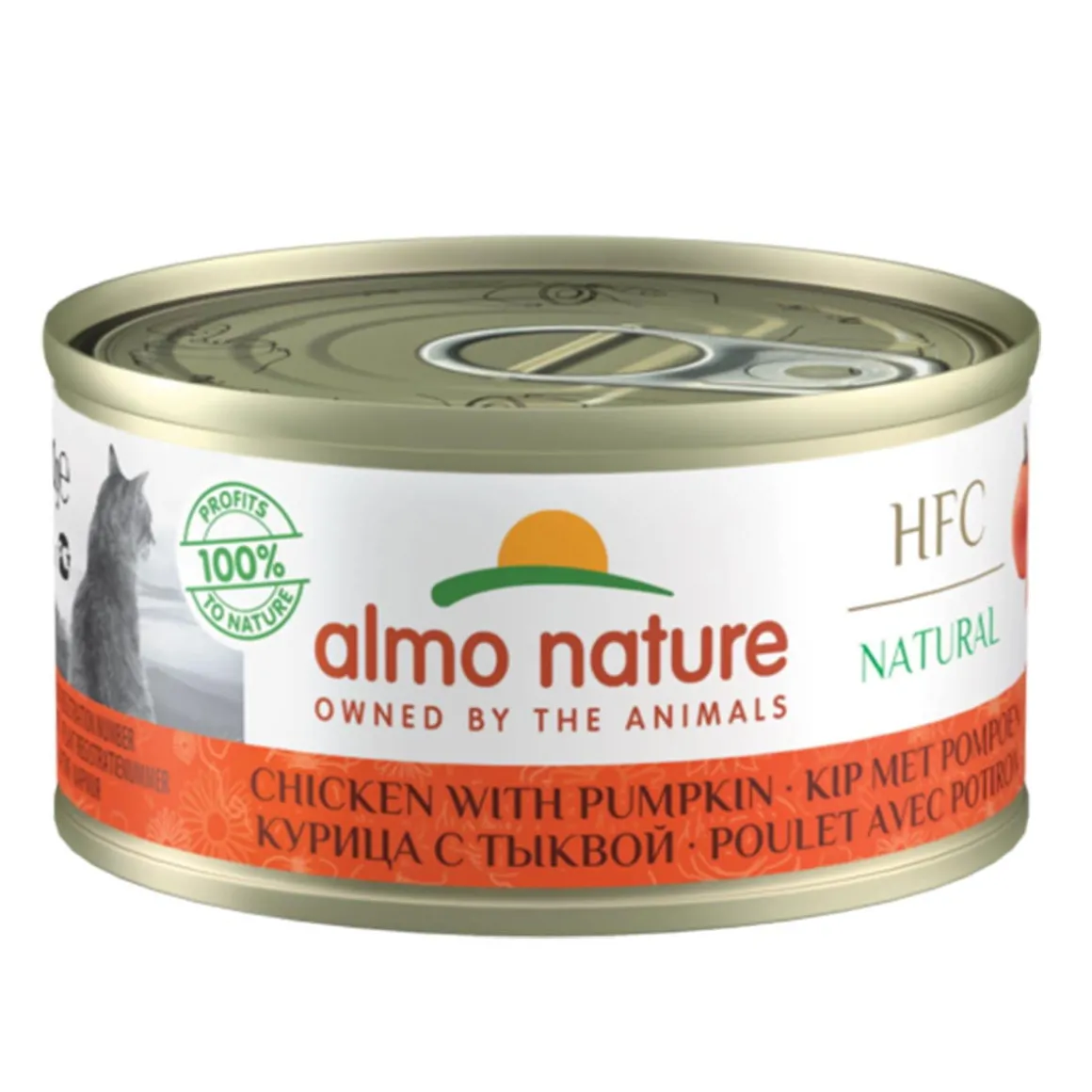 Almo Nature HFC -kissan märkäruoka, kana ja kurpitsa 70 g