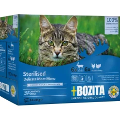 Bozita Indoor & Sterilised lihalajitelma kastikkeessa 12x85 g