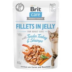 Brit Care Jelly kalkkunafilee & katkarapu hyytelössä 85 g