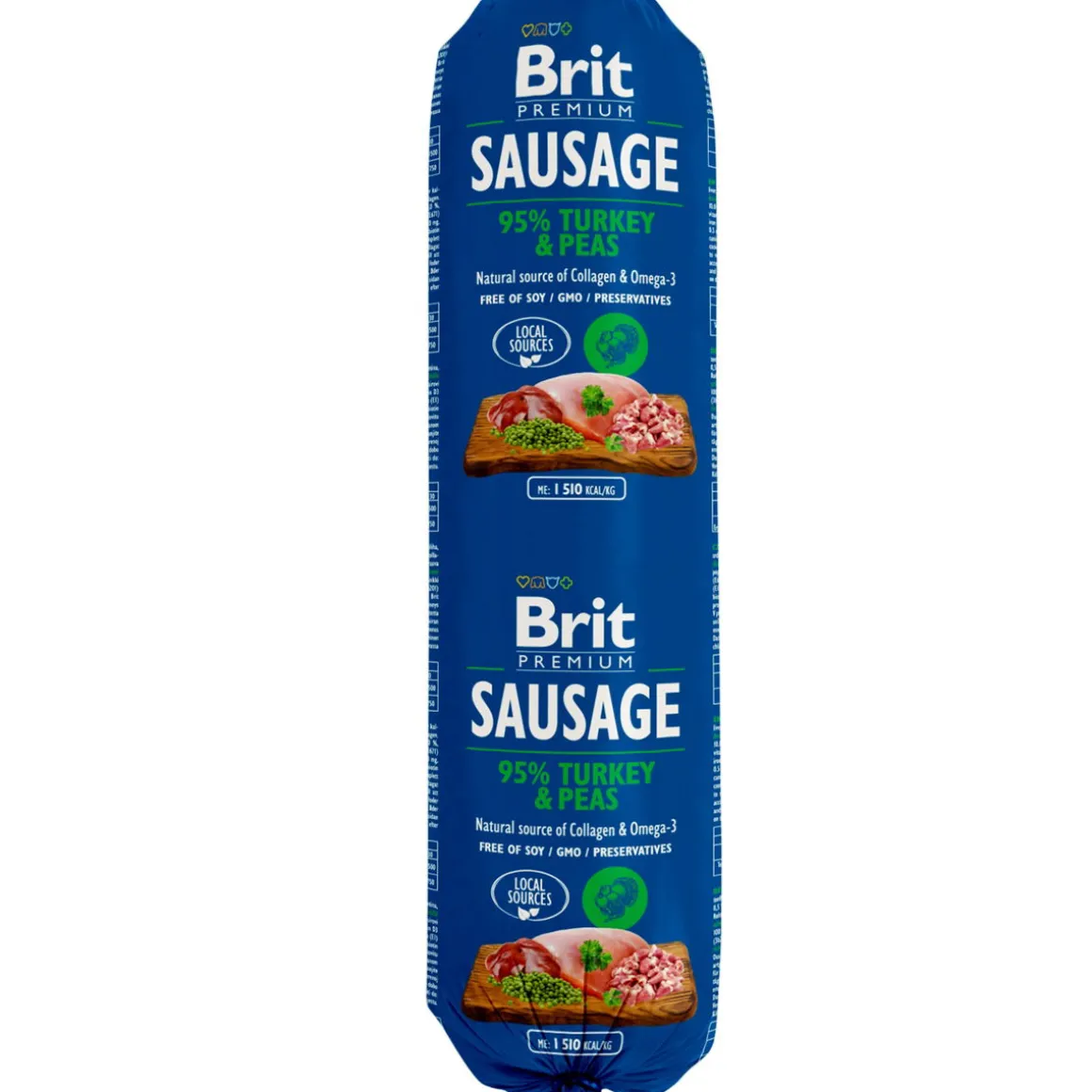 Brit Premium makkara kalkkuna & herne 800g