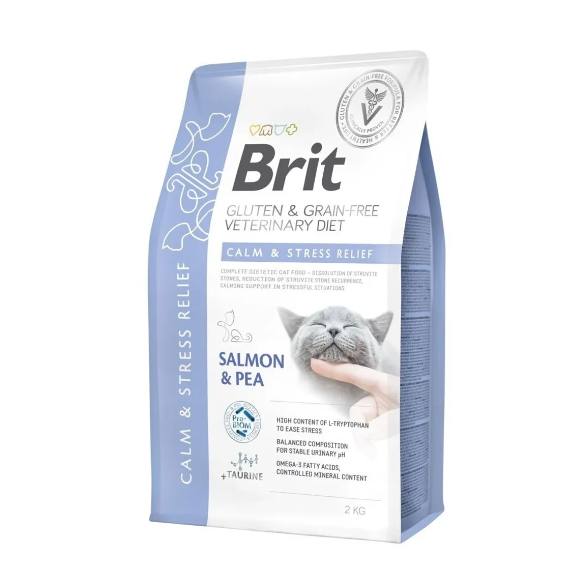 Brit Veterinary Diet Cat Grain Free Calm & Stress Relief Salmon & Pea