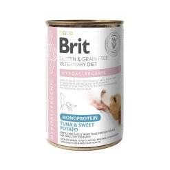 Brit Veterinary Diet for dogs Hypoallergenic Monoprotein Tuna&SweetPotato Can 400g
