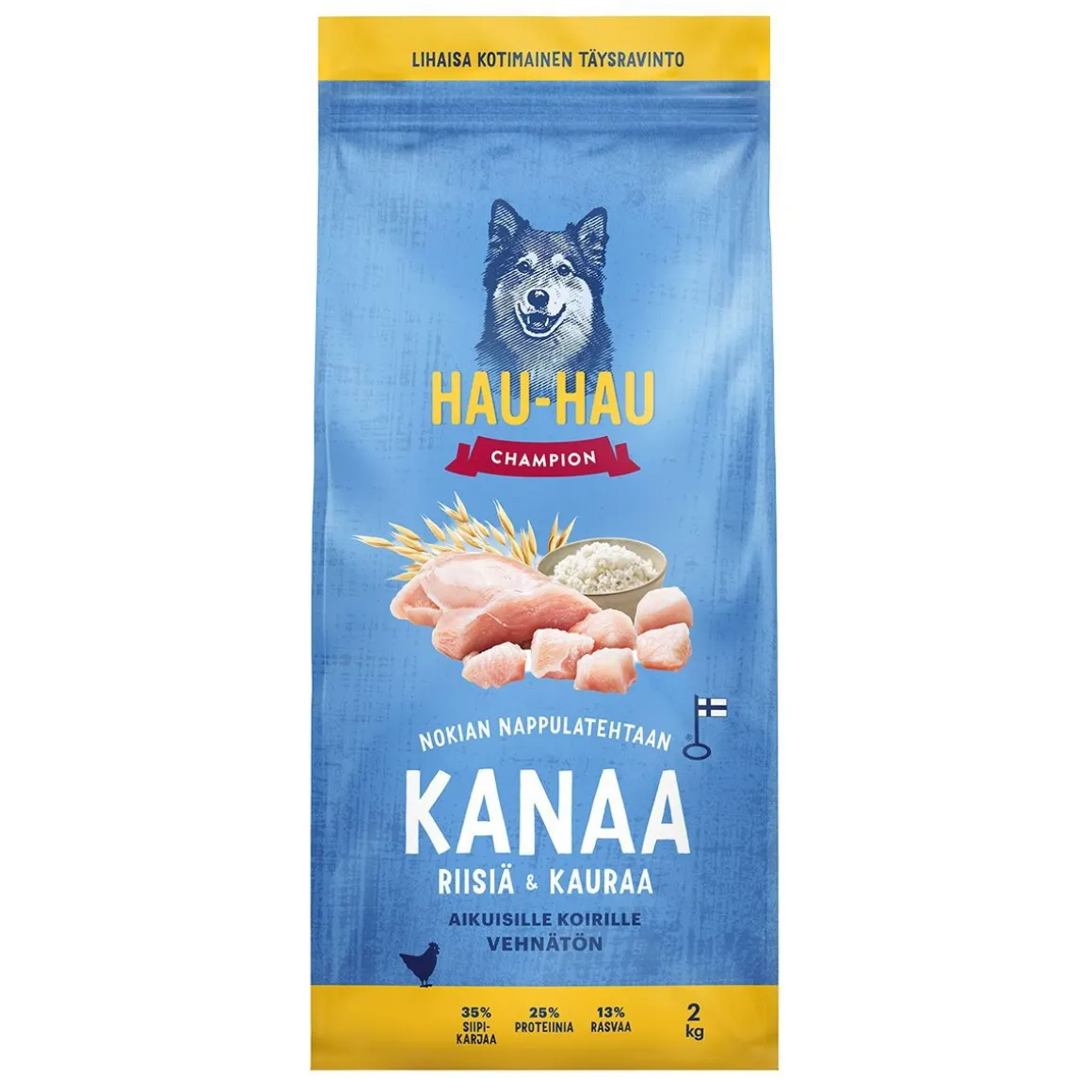 Hau-Hau Champion Kana, riisi ja kaura suurille koirille