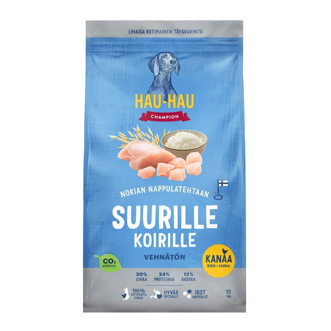 Hau-Hau Champion Kana, riisi ja kaura suurille koirille