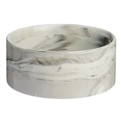Keraaminen koirankuppi Basic Marble kermanvaalea