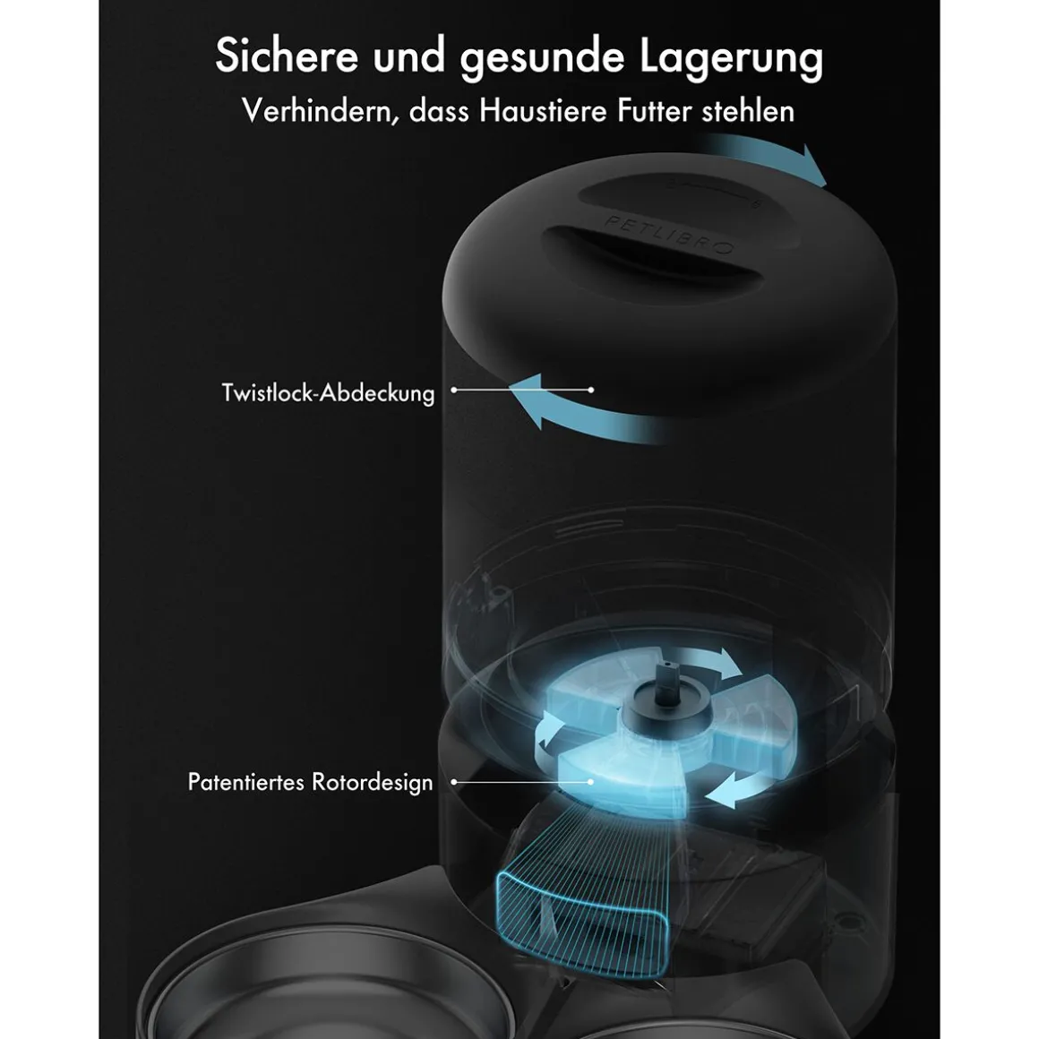 Koiran ruoka-automaatti Petlibro Granary Dual 5 l