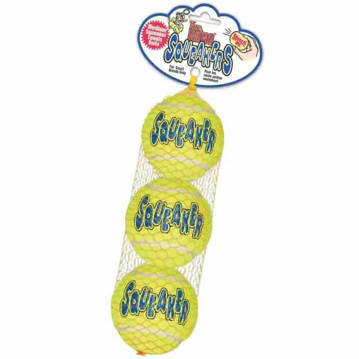 KONG Airdog Squeaker Tennis Ball, 3 kpl