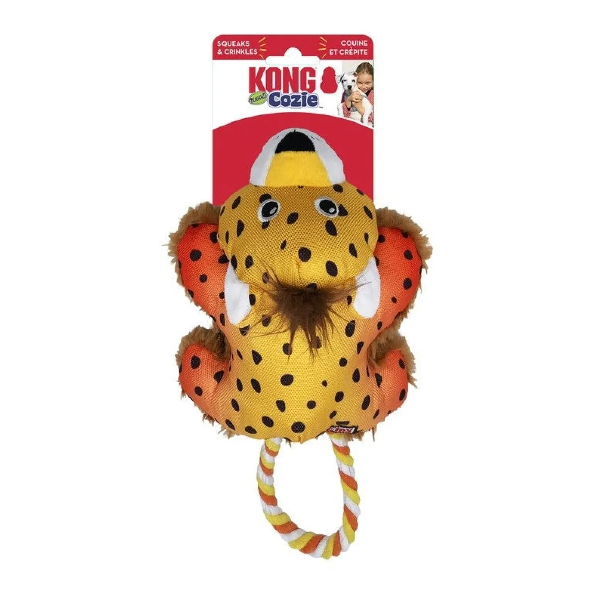 KONG Cozie Tuggz Gepardi S/M