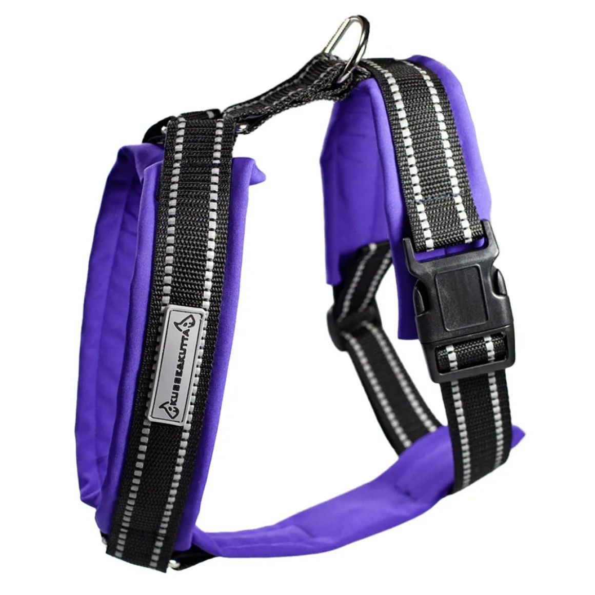Kusse&Kutta-koiran valjaat softshell-pehmusteella, violetti