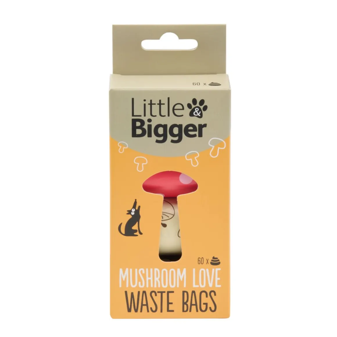 Little&Bigger Mushroom Love -koiran kakkapussit 60 kpl