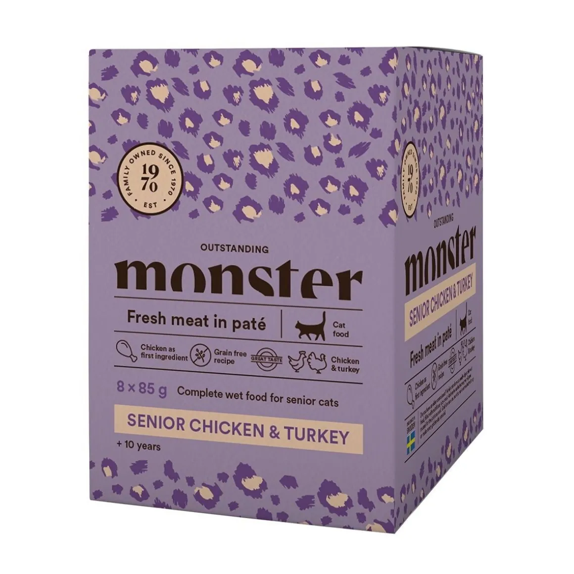 Monster Cat Senior kana-kalkkuna 85 g