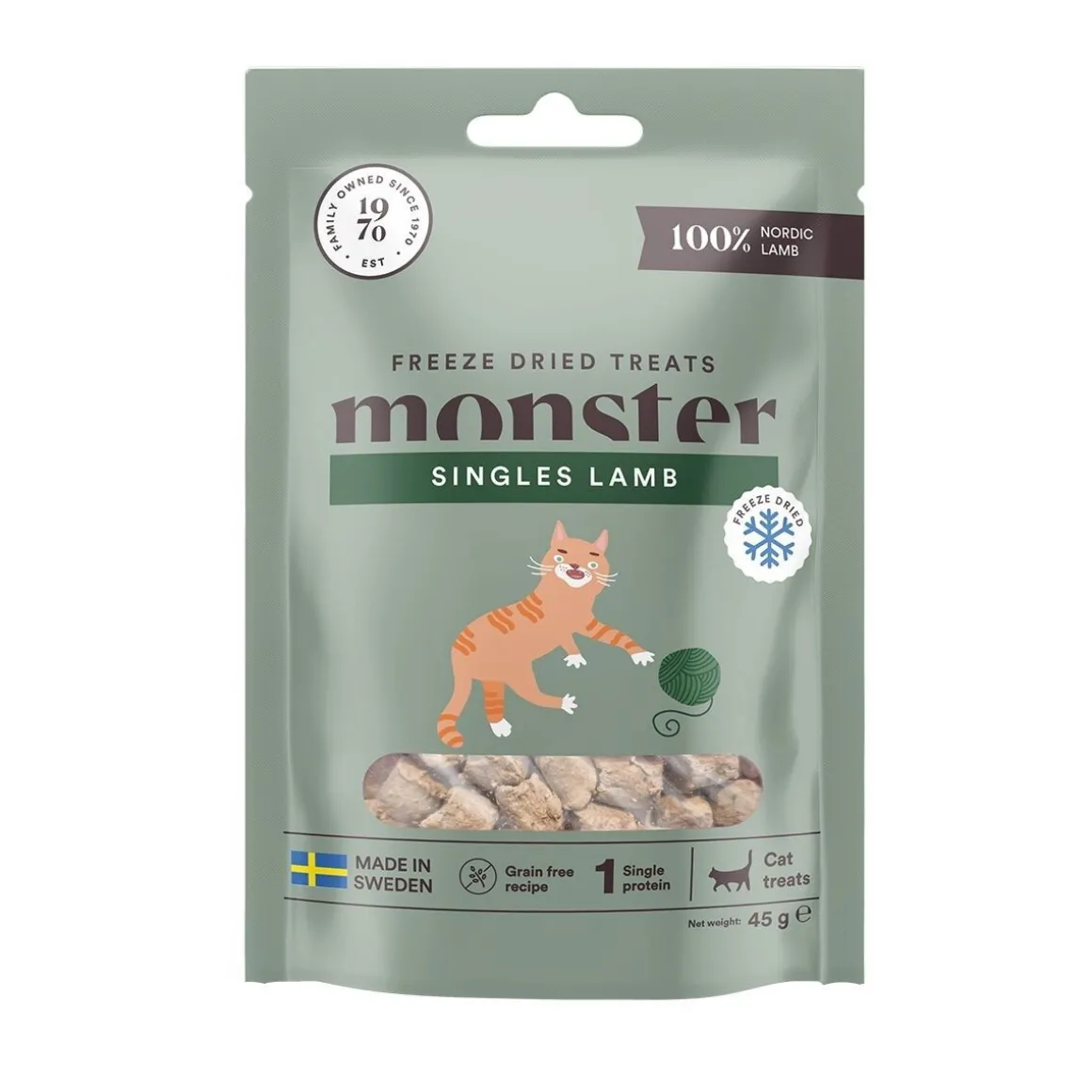 Monster Cat Treats Freeze dried, lammas
