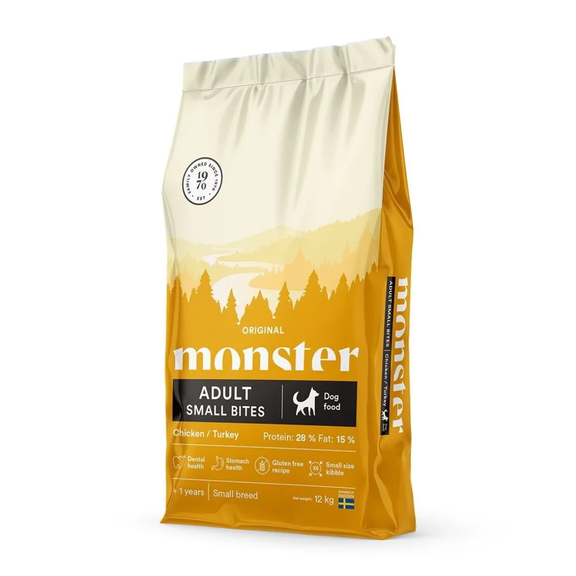 Monster Dog Adult Small kana & kalkkuna