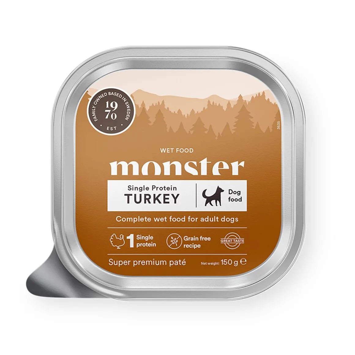 Monster Dog Adult Turkey Patee 150 g