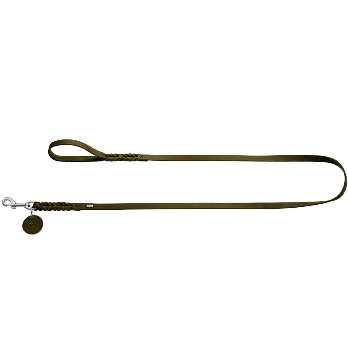 Nahkainen talutin Hunter Solid Education, oliivi