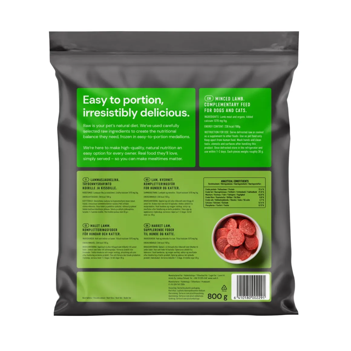 Nutriment by RAUH! Lammasmedaljonki 800 g