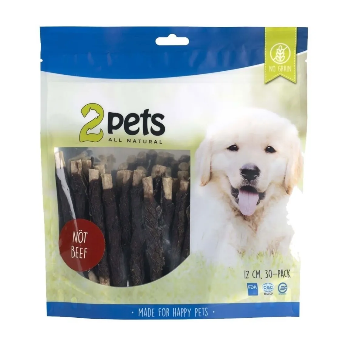 2pets Purutikut lihakääreellä 12 cm 30 kpl