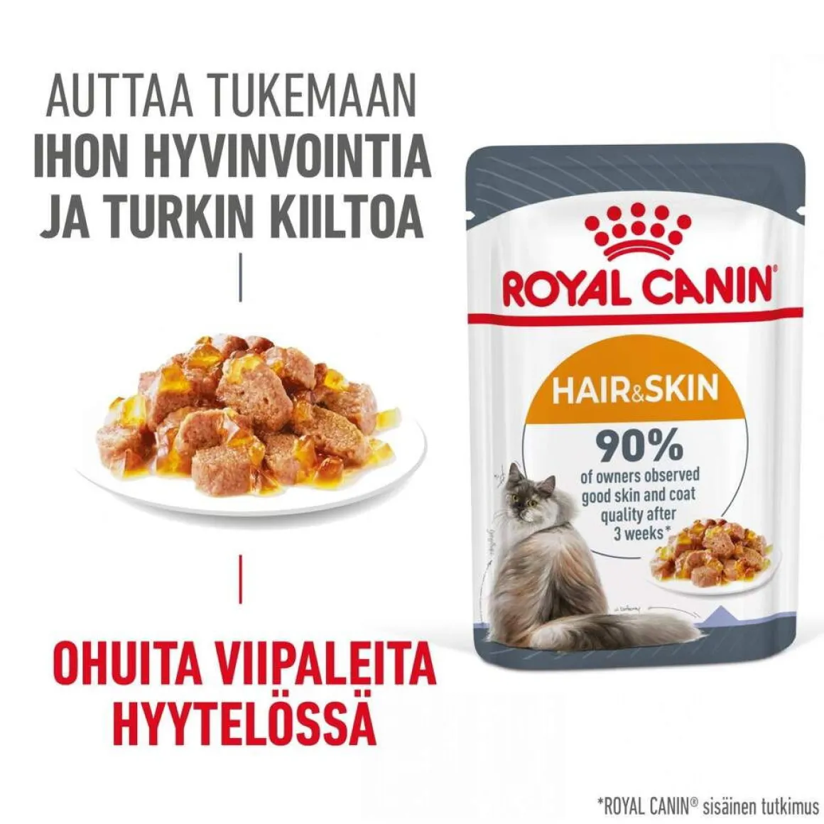 Royal Canin Hair & Skin Care Jelly 85g, 48-pack