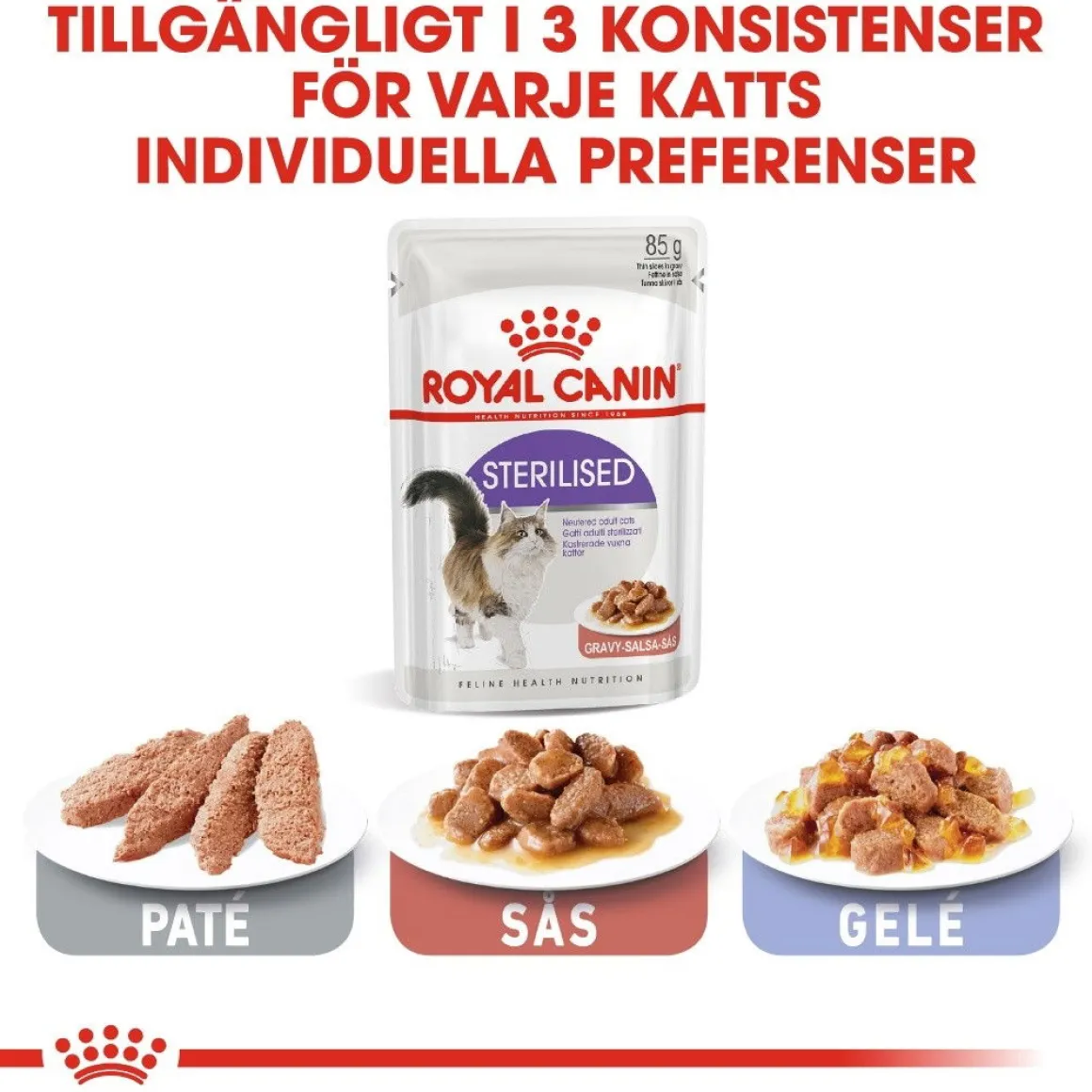 Royal Canin Sterilised Gravy 85g, 48-pack