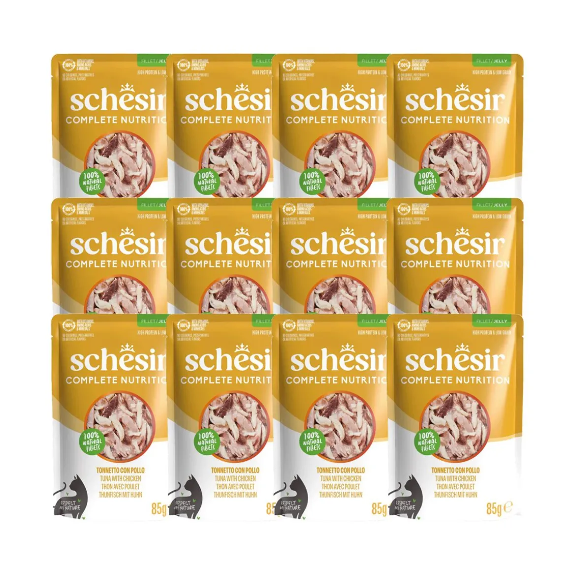 Schesir C&B Tuna chicken in Jelly Pouch 85 g