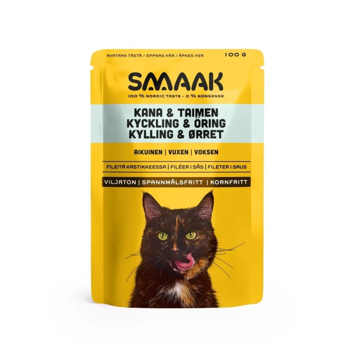 SMAAK kana & taimen kissalle 100g