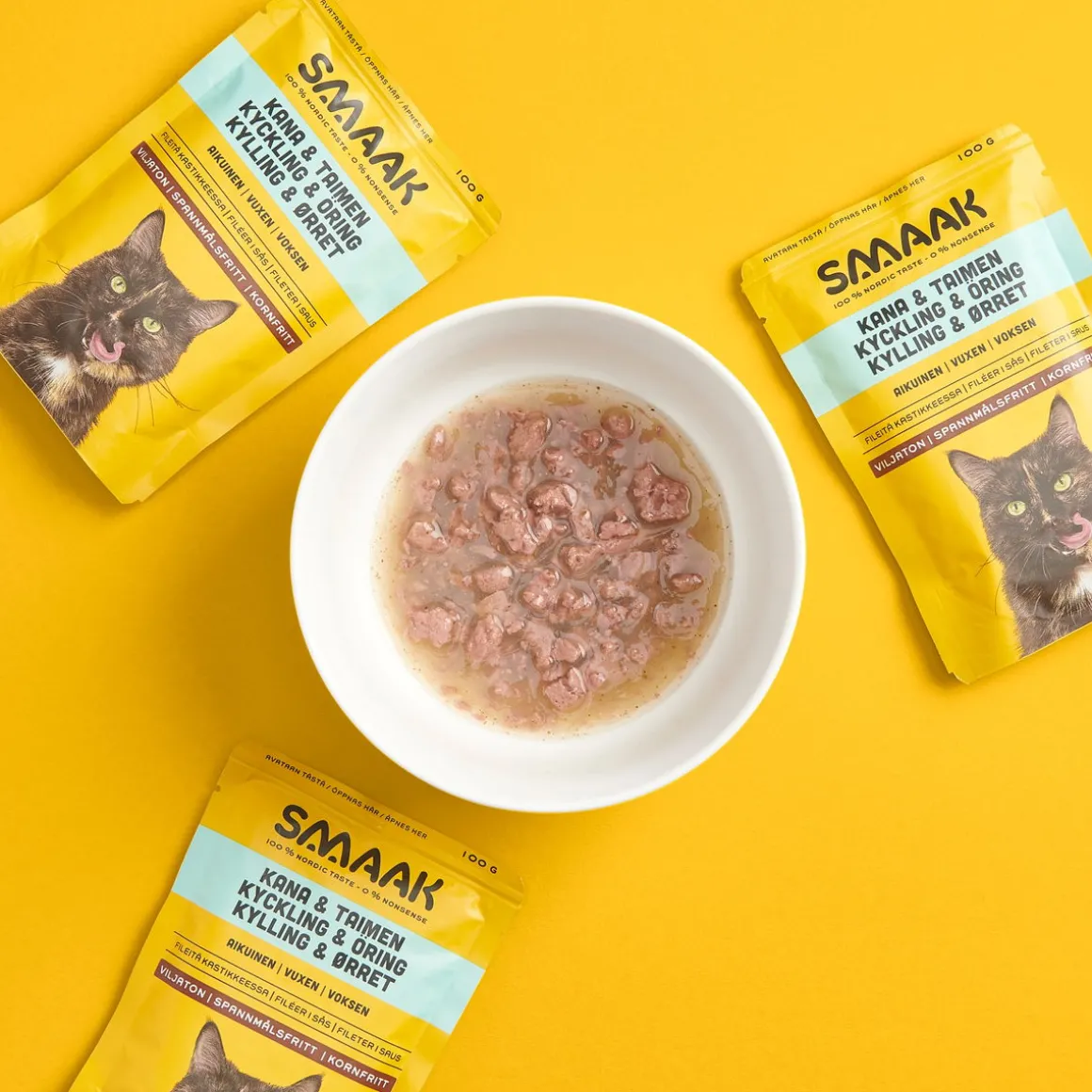 SMAAK kana & taimen kissalle 100g
