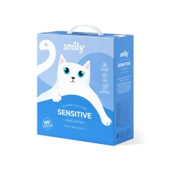 Smily White Bentonite -kissanhiekka, hajustamaton 6 l