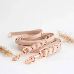 Tyylivoitto Braid hihna, nude/ruusukulta 200cm