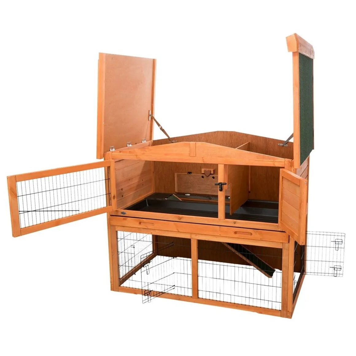 Ulkohäkki Trixie Natura, 124×102×78 cm Ruskea / 2-tasoa